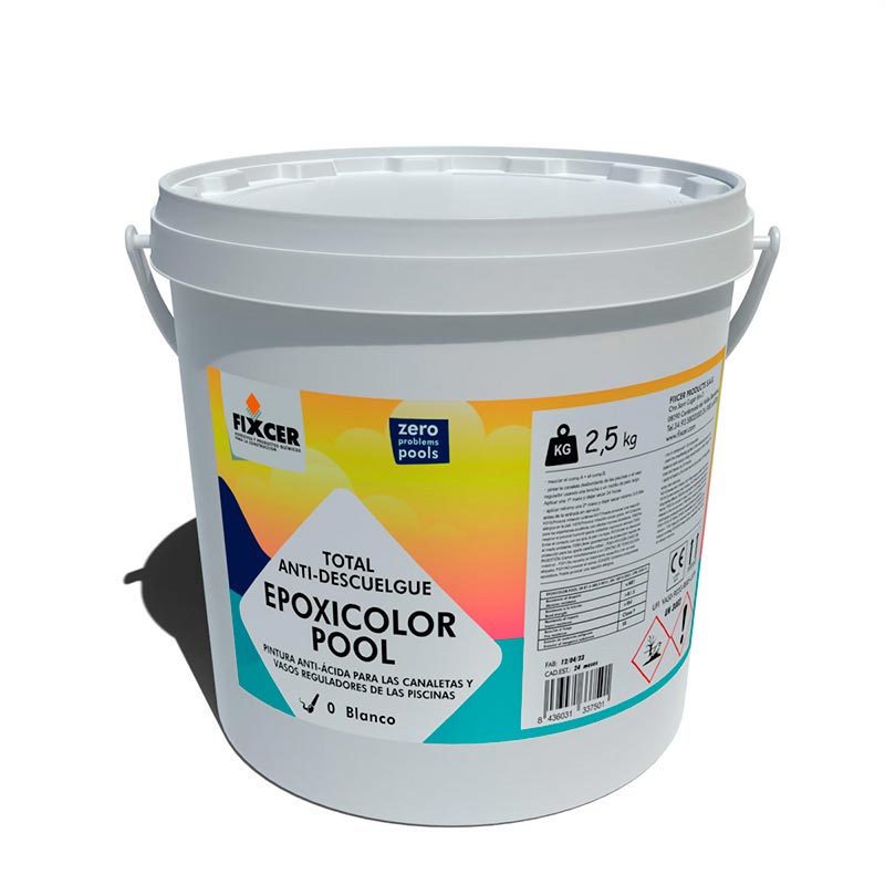 Epoxicolor pool краска 2.5 кг на эпоксидной основе для защиты гидроизоляции.(для покраски лотков перелива, желобов, прим. с обмазочной гидроизоляцией)