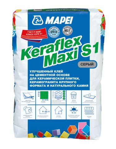 Keraflex Maxi S1 серый (клей высоко прочный полиерный, с максимальной адгезией и улучшенной эластичностью  класс С2ТЕ S1)