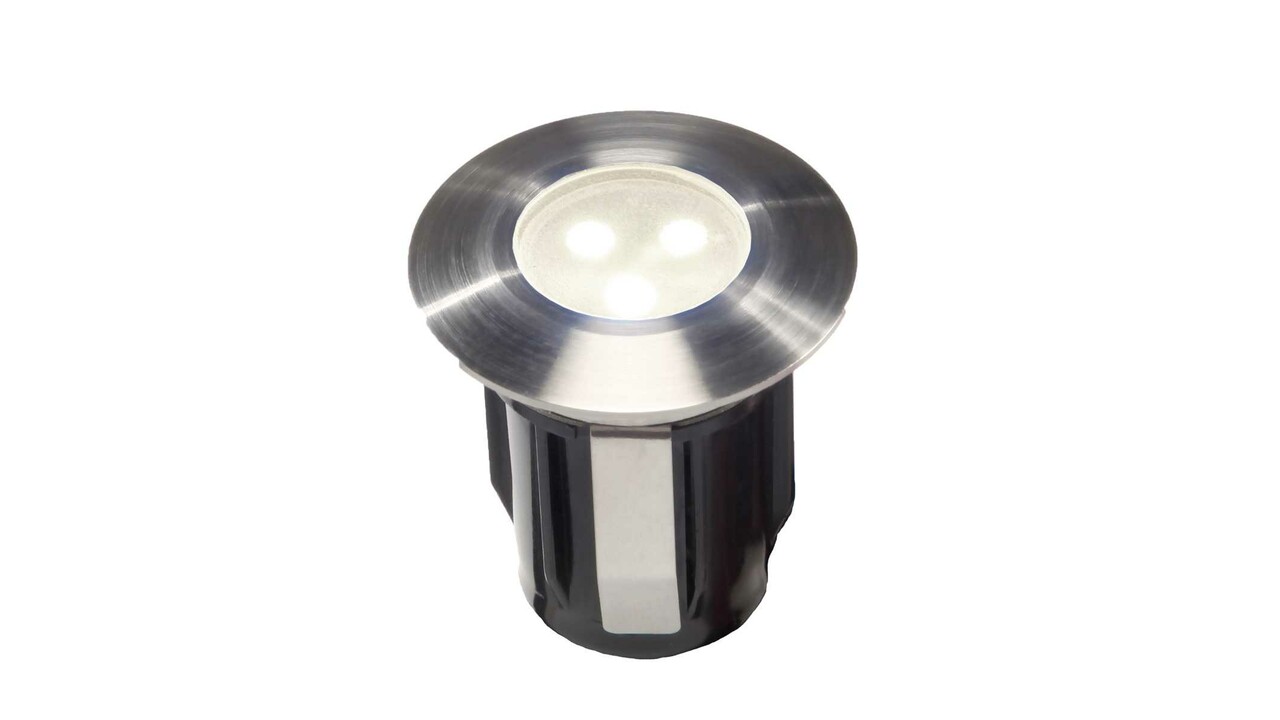 Alpha warm white (4048601) Ландшафтный светильник, IP68, тип лампы SMD 12V AC/DC, мощность 0,5 Вт, 10 Lumen, ресурс 10к часов. Тип кабеля SPT-1W(2х1 м). Материал - нержавеющая сталь AISI 316.

