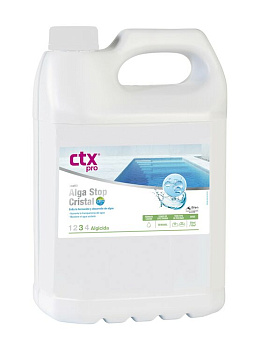 CTX - 60 AlgaStop Cristal многофункциональный препарат с бактерицидным, альгицидным, фунгицидным и осветляющим эффектом, фасовка 1 l