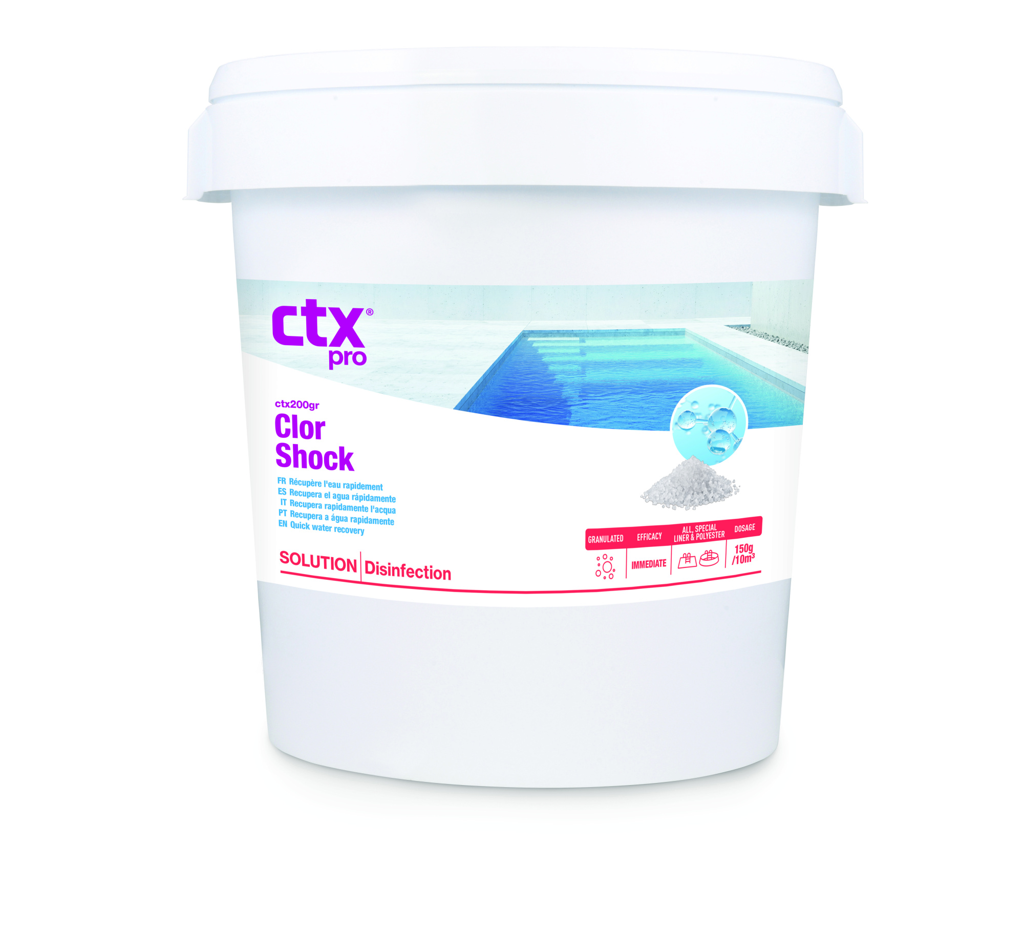 CTX - 200 GR дихлор быстрорастворимый в гранулах 55% активного вещества, фасовка 25 kg