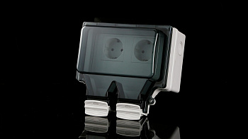 Розетка Socket, 2-Gang, 16A, IP66, PC Material